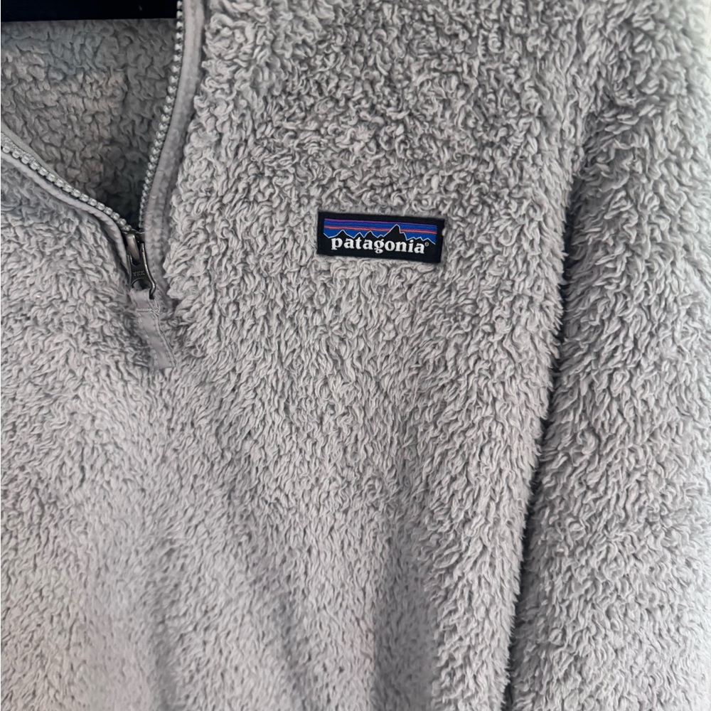Patagonia Jacket Womens XS Gray Los Gatos Fuzzy 1/4 Quarter Zip Pullover - Picture 5 of 14